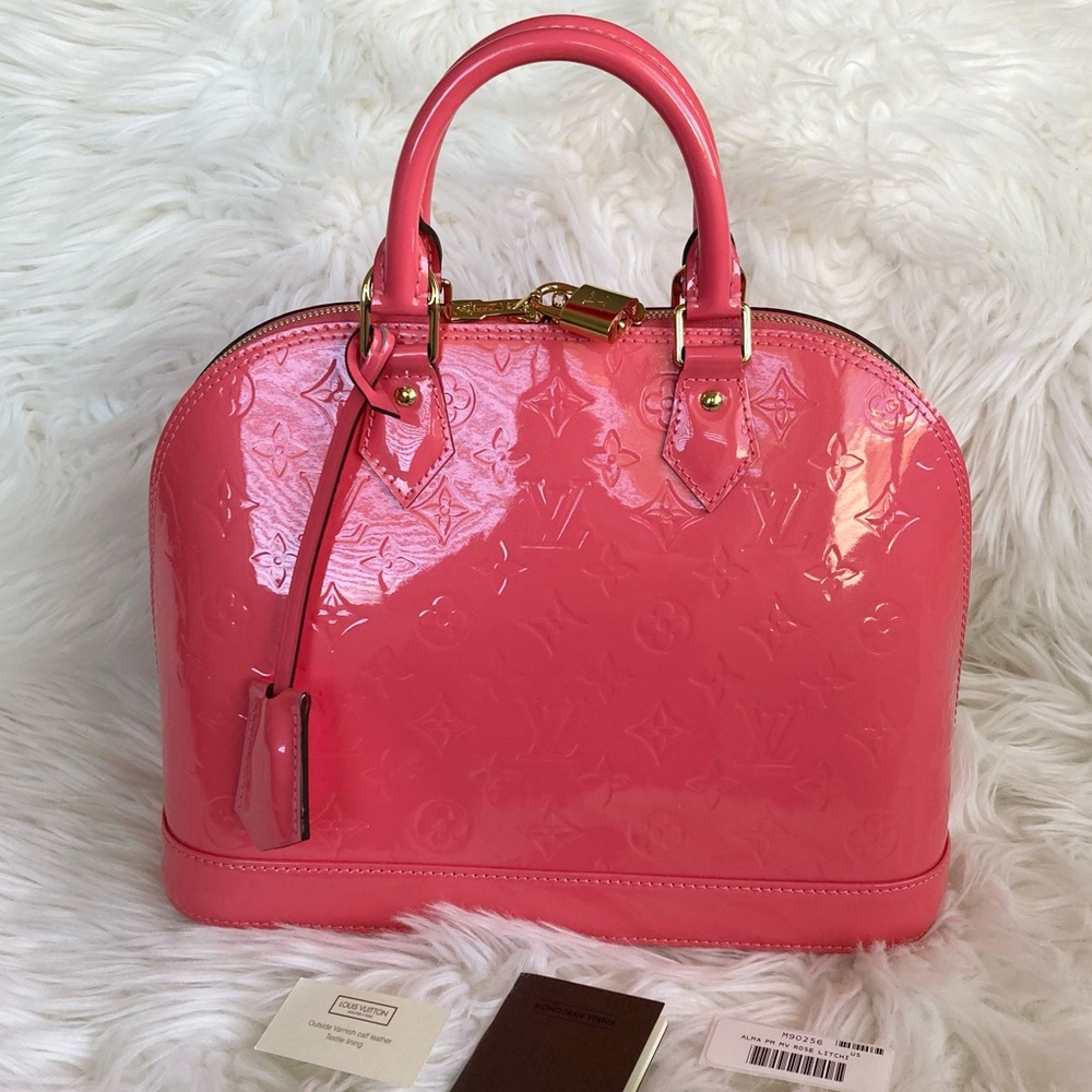 ✨💗Louis Vuitton💗✨ Vernis Alma PM Rose Litchi MINT CONDITION - Picture 3 of 17